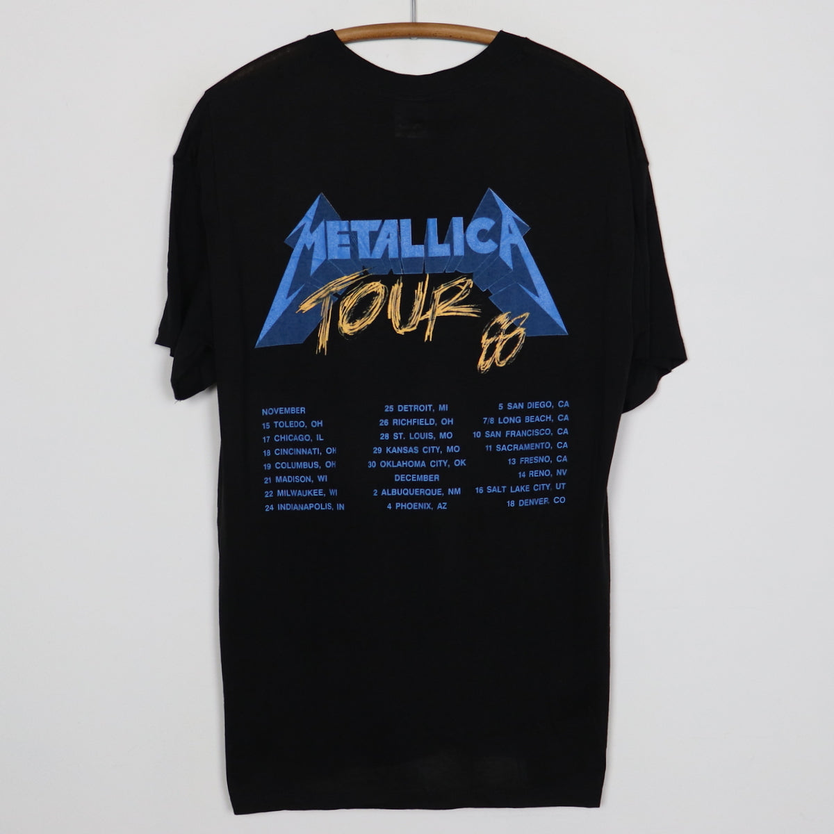 1988 Metallica And Justice For All Tour Shirt