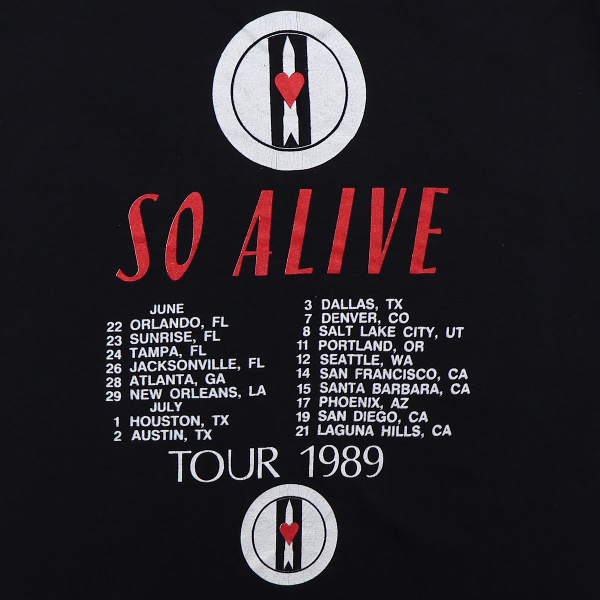 1989 Love And Rockets So Alive Tour Shirt