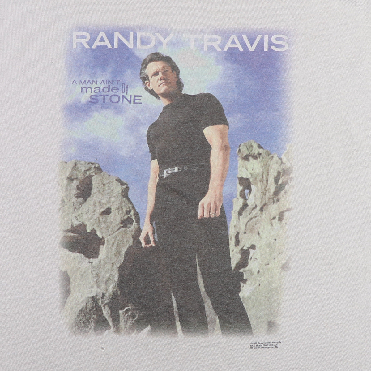 2000 Randy Travis A Man Ain't Made Of Stone Tour Shirt