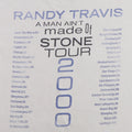 2000 Randy Travis A Man Ain't Made Of Stone Tour Shirt