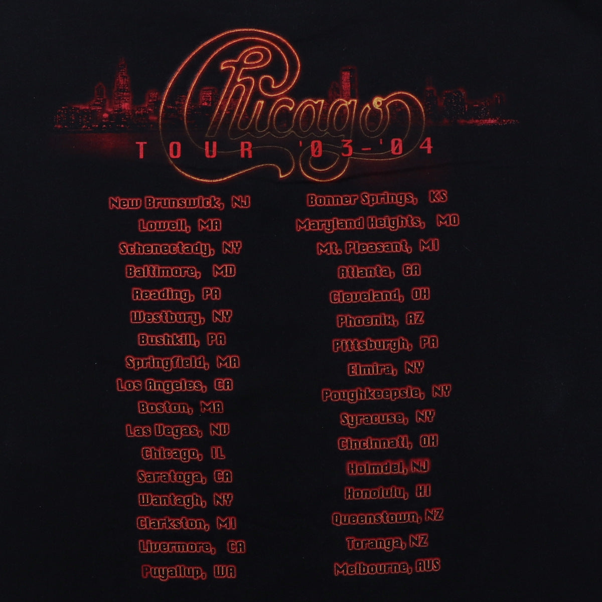 2003 Chicago Tour Shirt