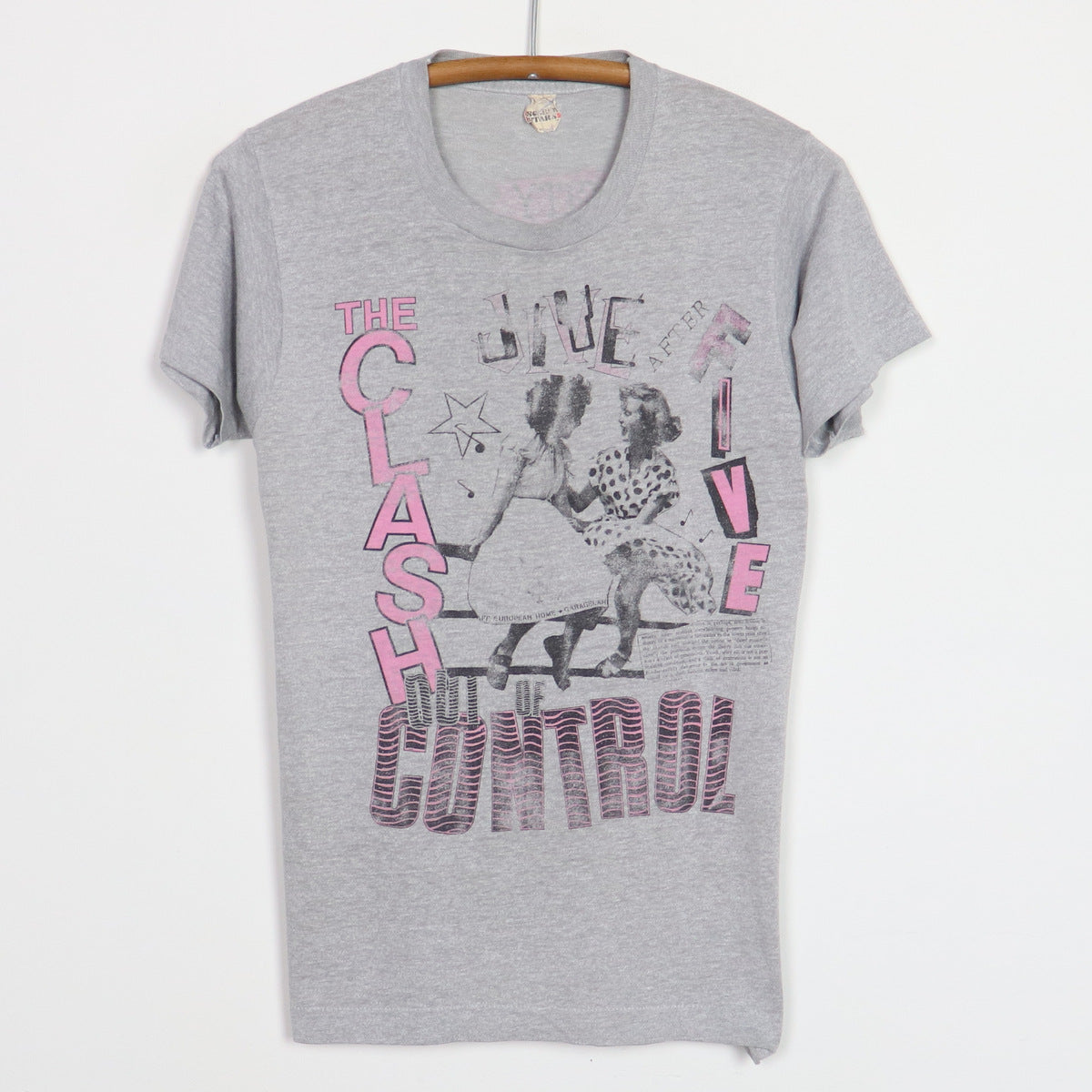1984 The Clash Out Of Control Tour Shirt