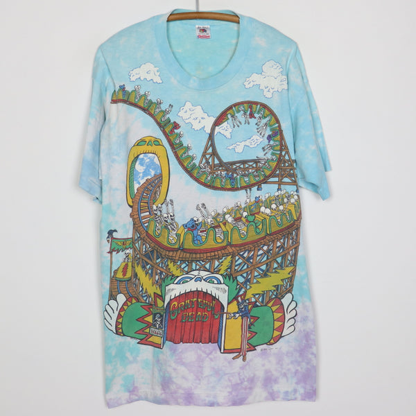 1993 Grateful Dead Amusement Park Liquid Blue Tie Dye Shirt