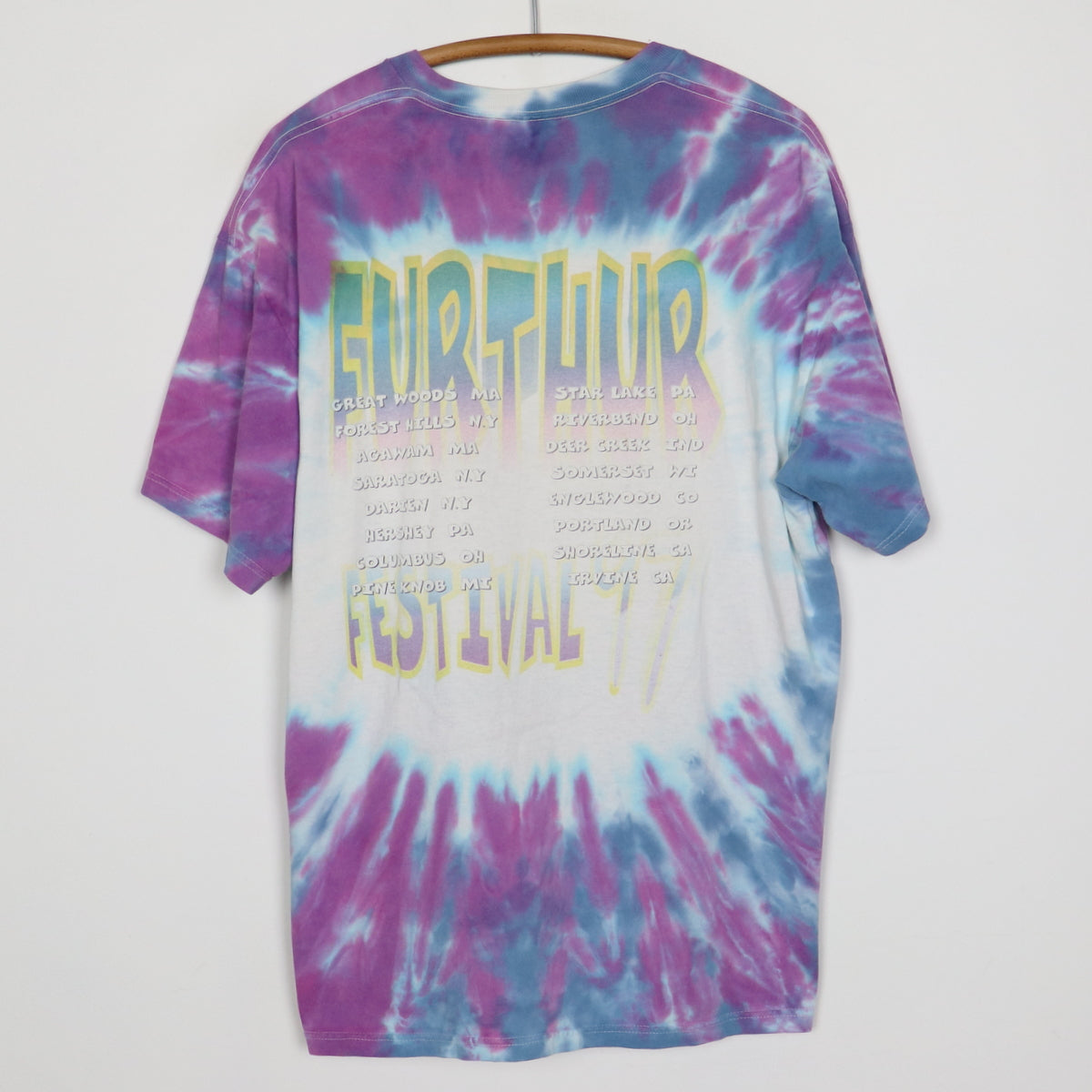 1997 Further Festival Jerry Garcia Tie – Tour Dye Shirt WyCo Vintage