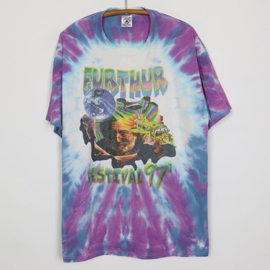 1997 Further Festival Jerry Garcia Tie Dye Tour Shirt