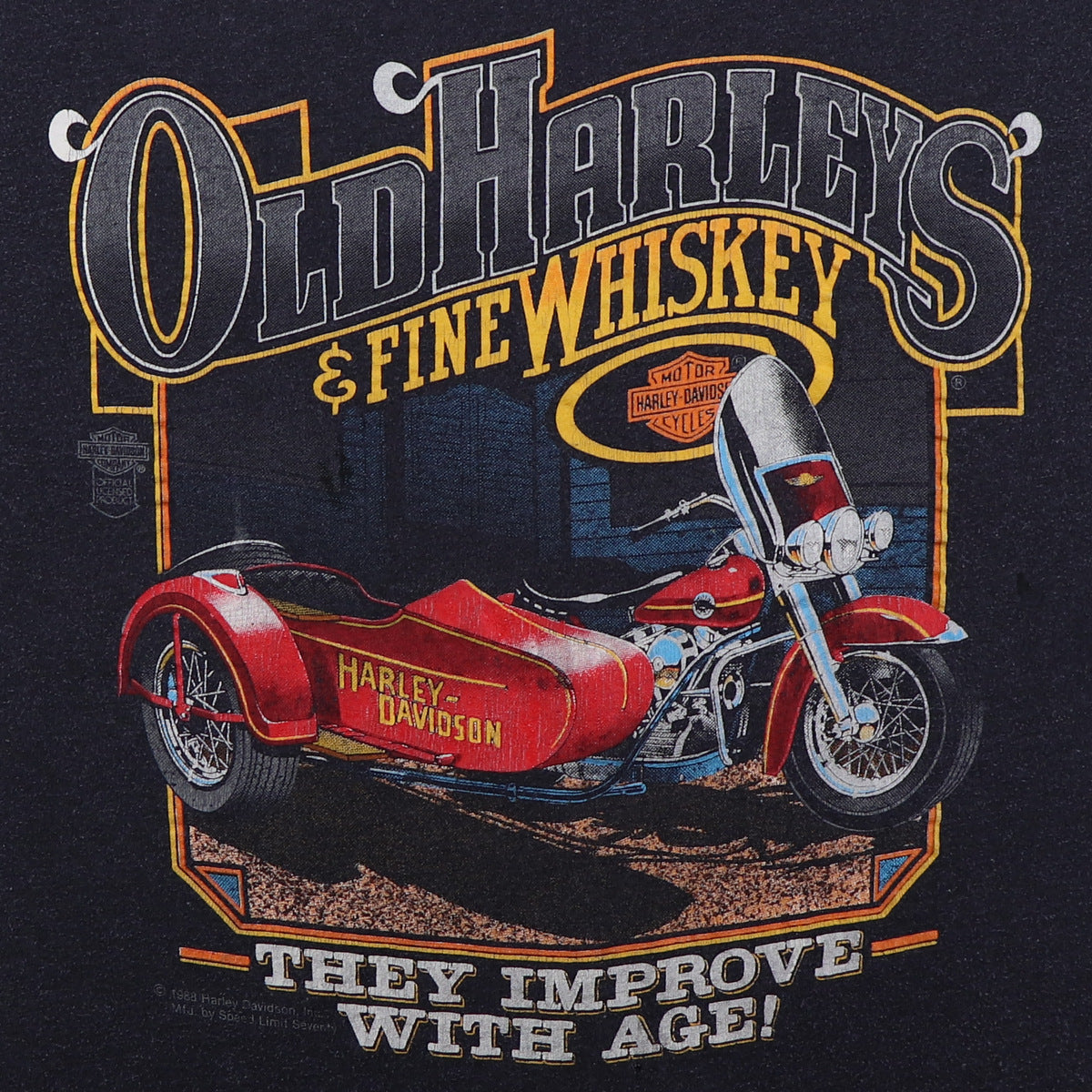 1988 Harley Davidson Old Harleys & Fine Whiskey Shirt