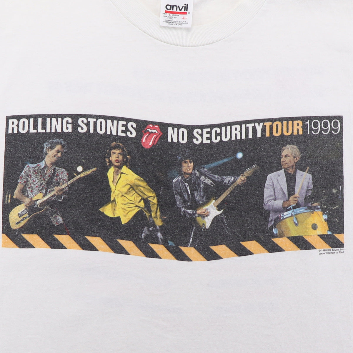 Wyco Vintage 1999 Rolling Stones No Security Tour Shirt