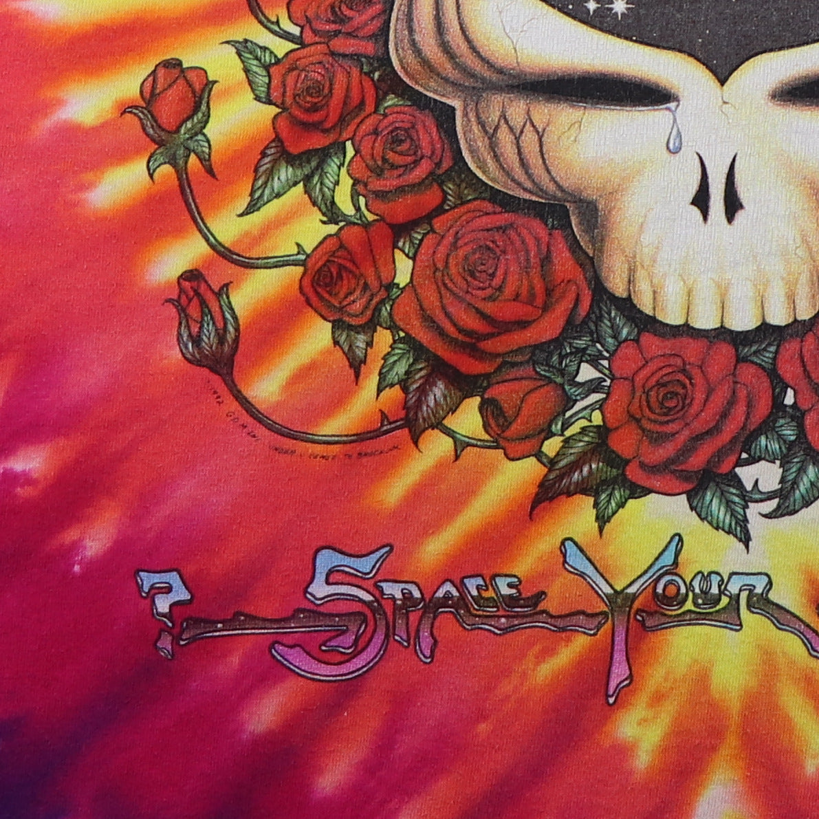 Wyco Vintage 1994 Grateful Dead Skull and Roses Tie Dye Shirt