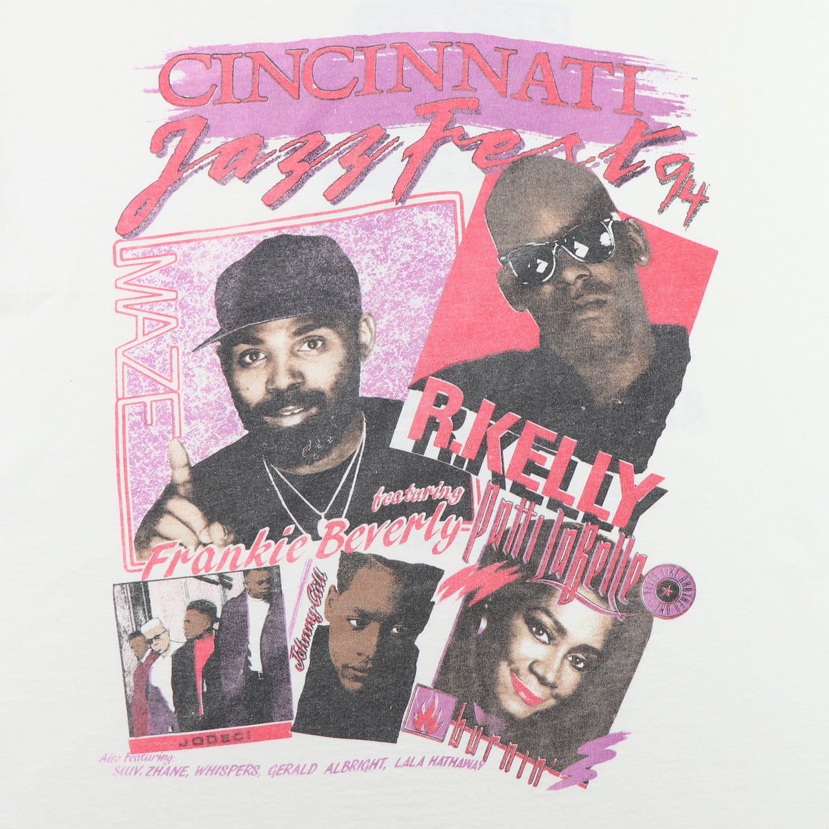 1994 Cincinnati Jazz Festival R Kelly Jodeci SWV Concert Shirt