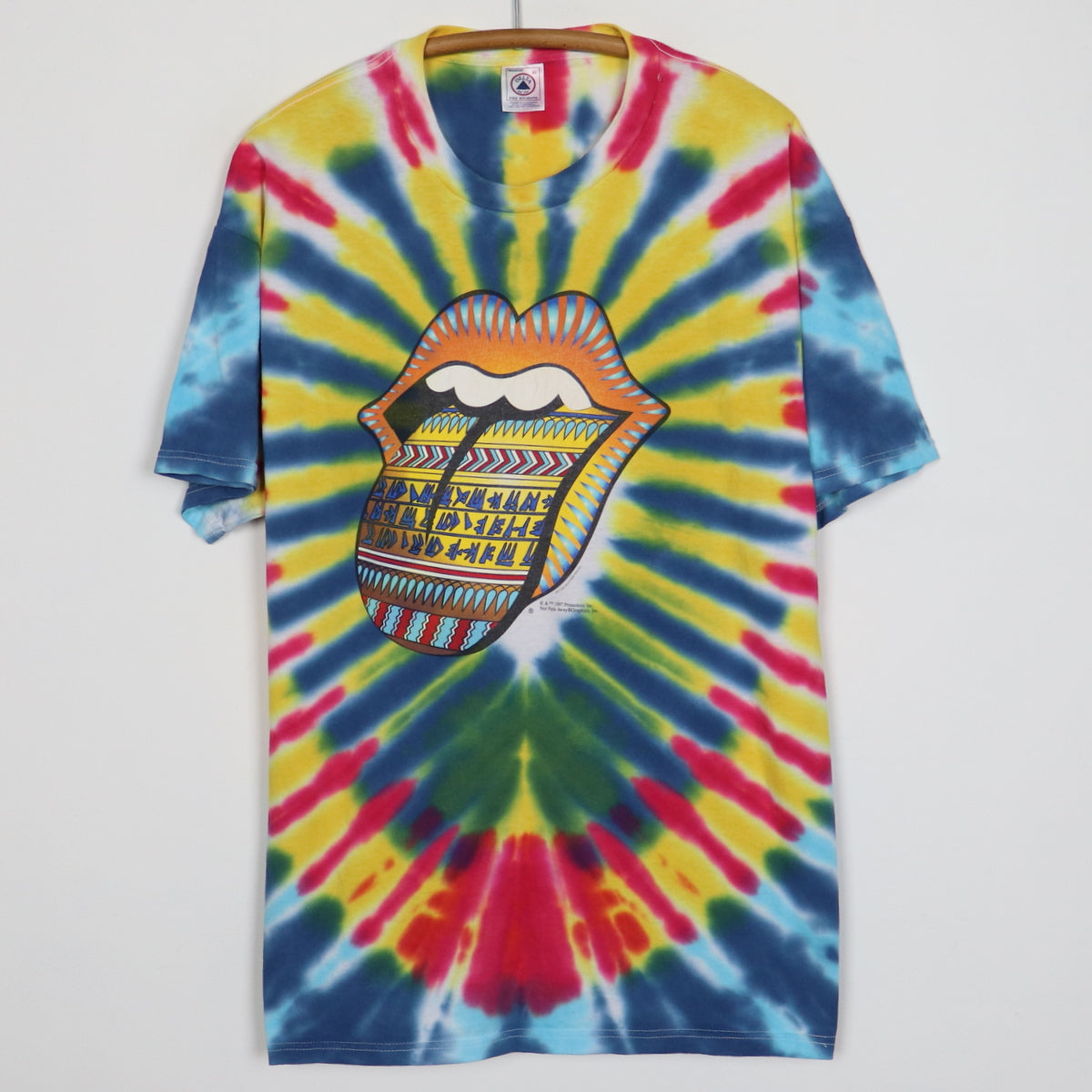 1997 Rolling Stones Bridges To Babylon Tie Dye Tour Shirt