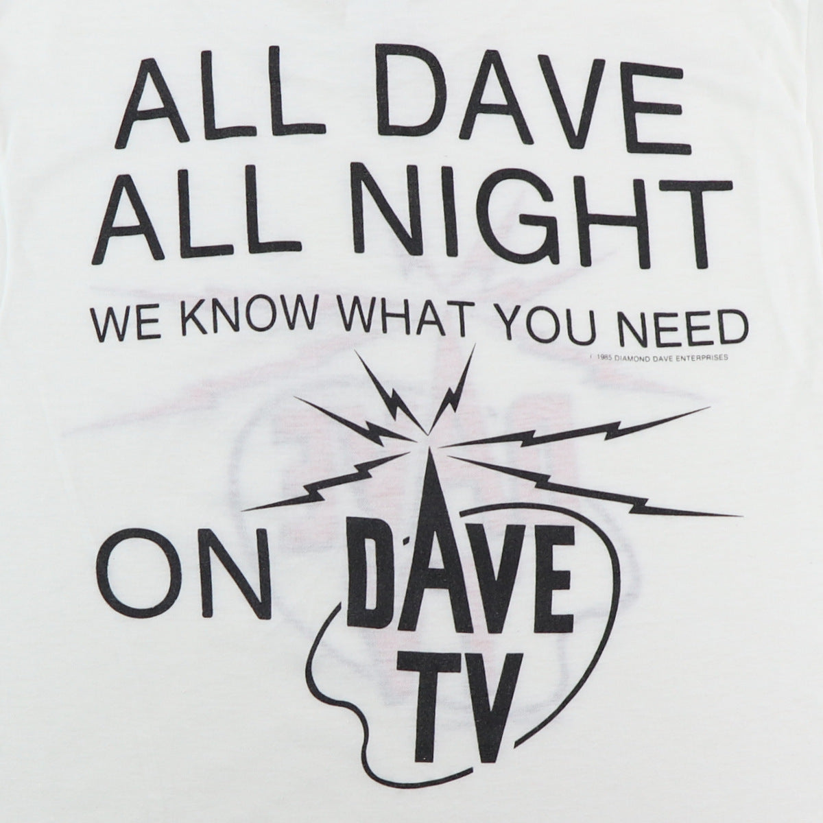 1983 David Lee Roth Dave TV Shirt