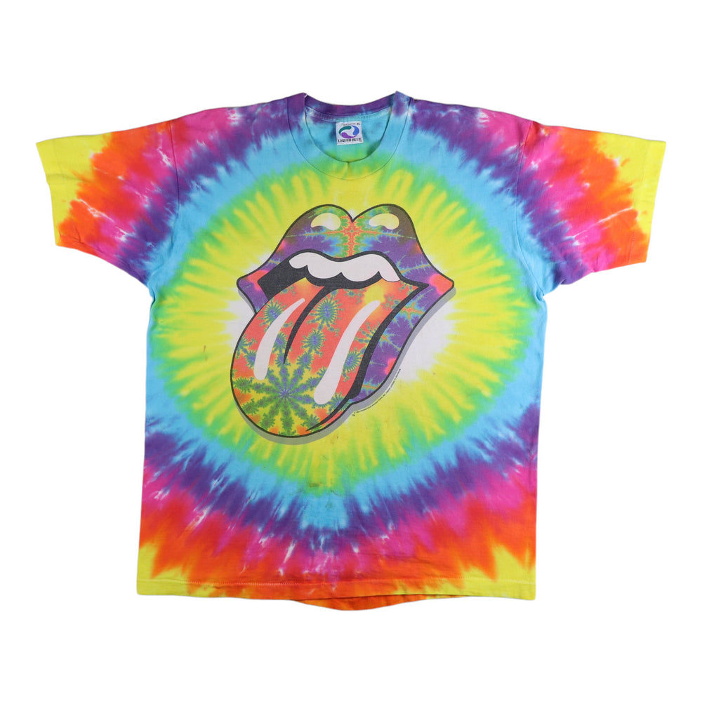 1994 Rolling Stones Liquid Blue Tie Dye Shirt