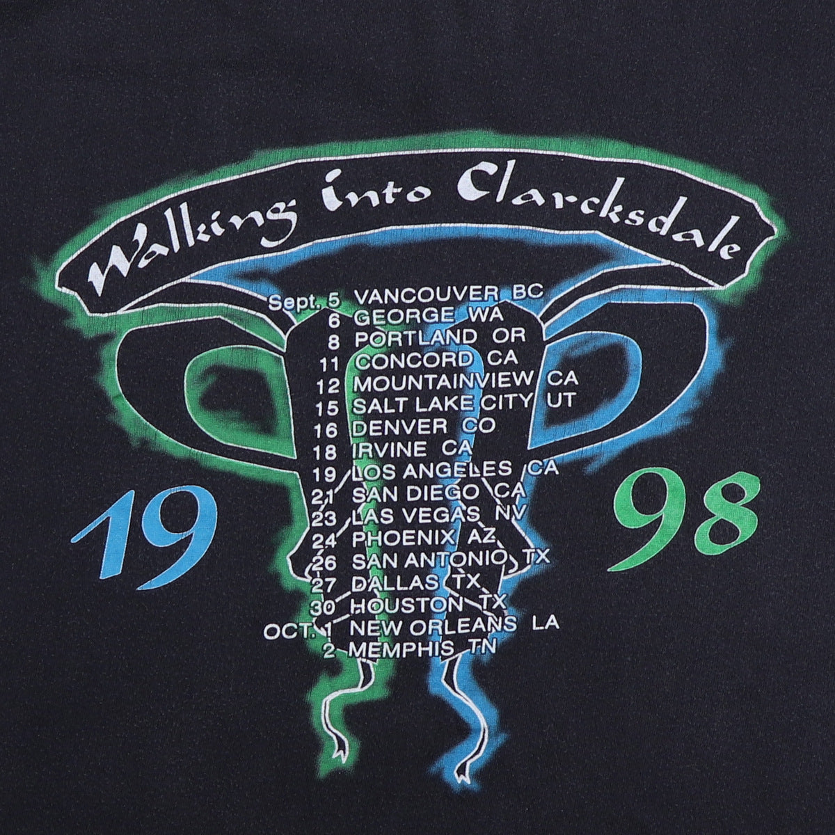 1998 Jimmy Page Robert Plant Walking Into Clarksdale Tour Shirt