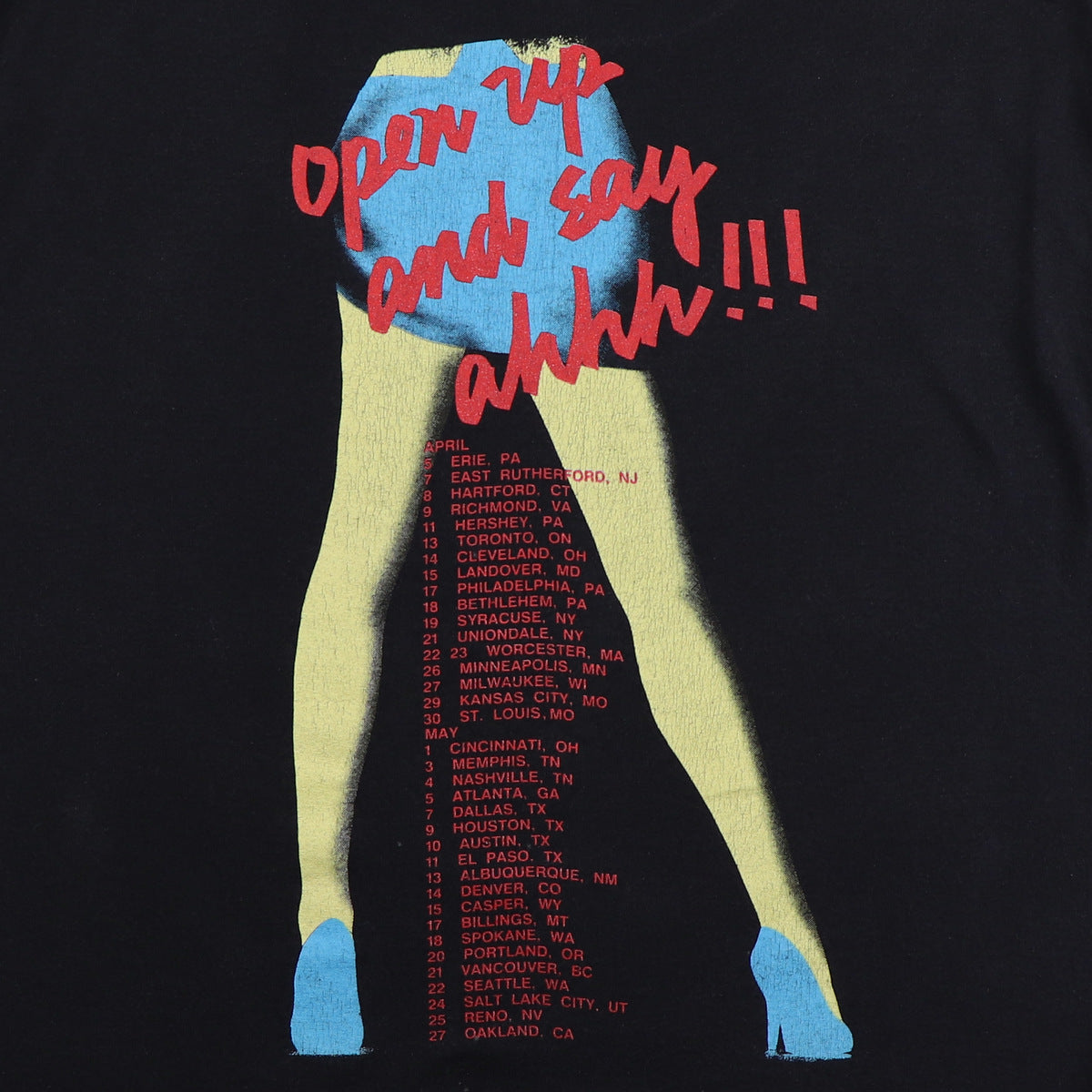 1988 Poison Open Up And Say Ahhh Tour Shirt