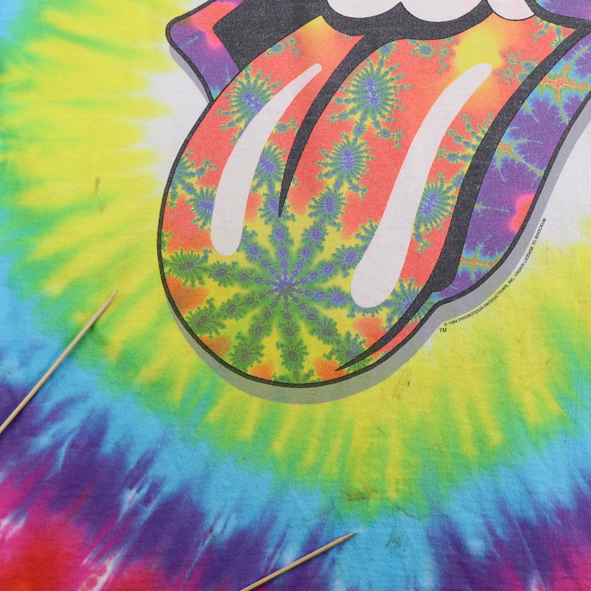 Vintage 1994 Rolling selling Stones Tie Dye Shirt Liquid Blue Tag