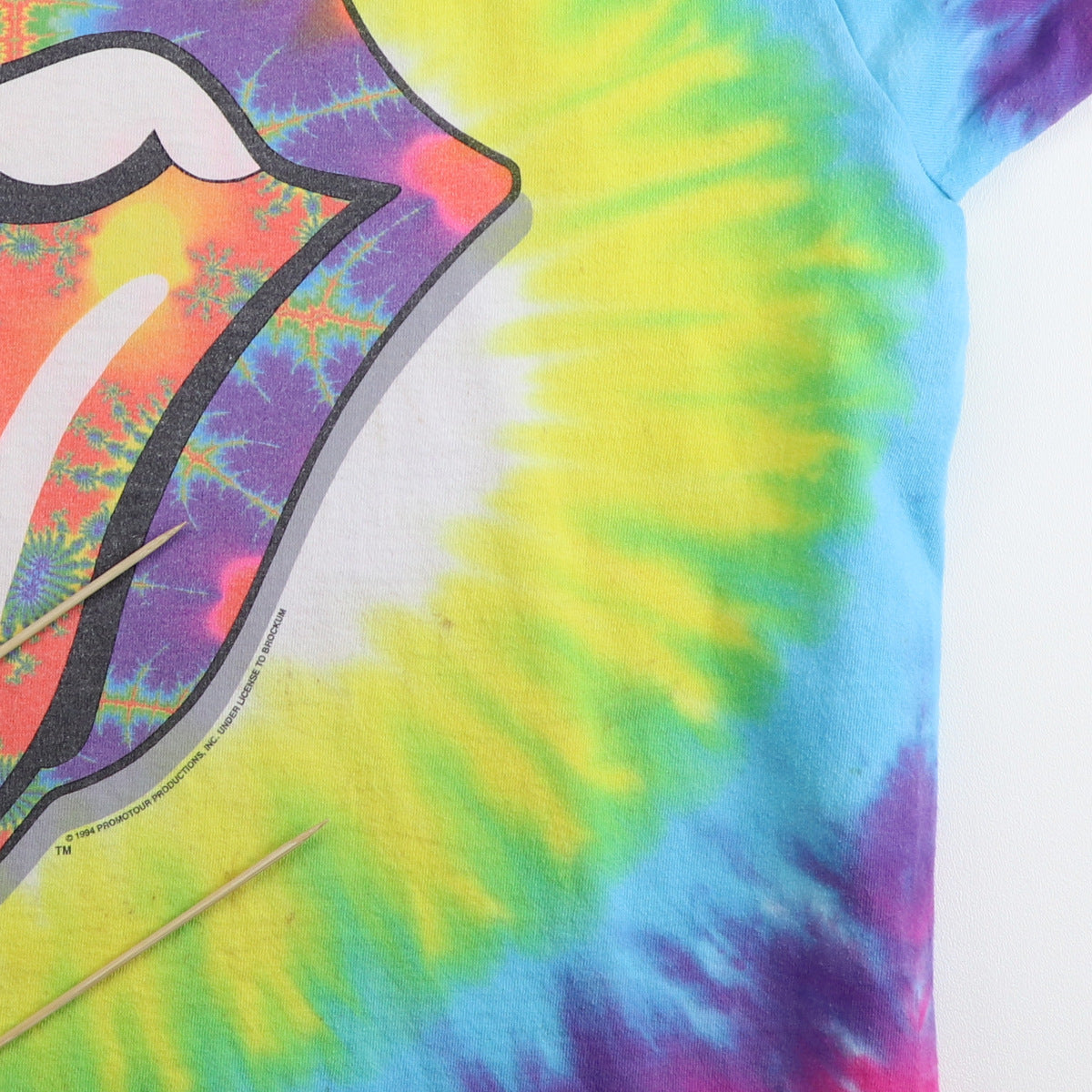 1994 Rolling Stones Liquid Blue Tie Dye Shirt