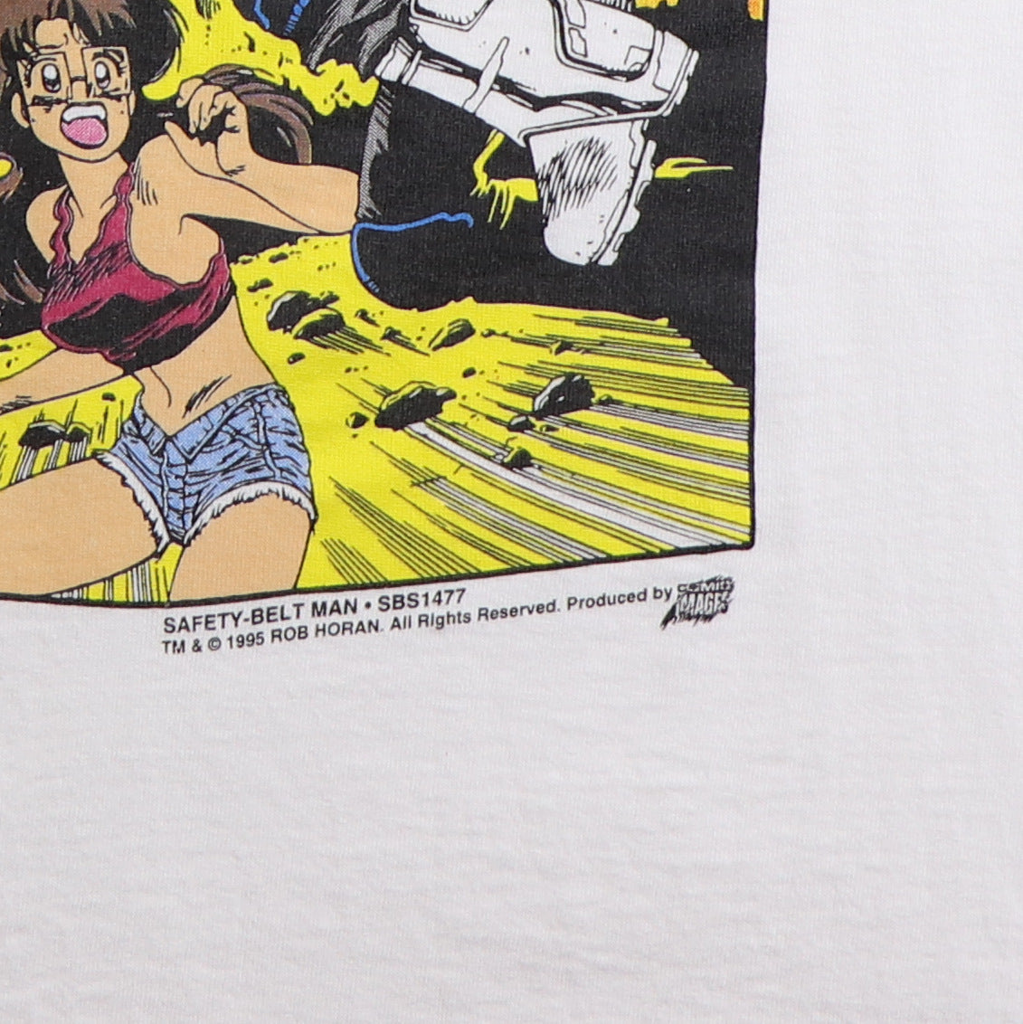 1995 Safety Belt Man Comic Shirt