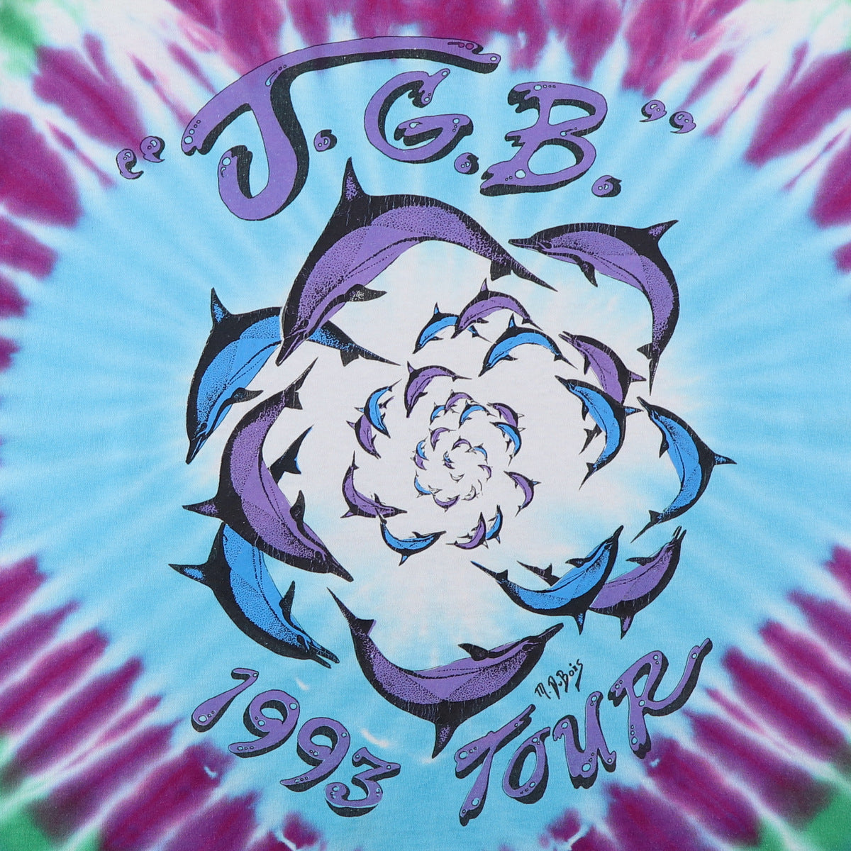 1993 Jerry Garcia Band Tie Dye Tour Shirt