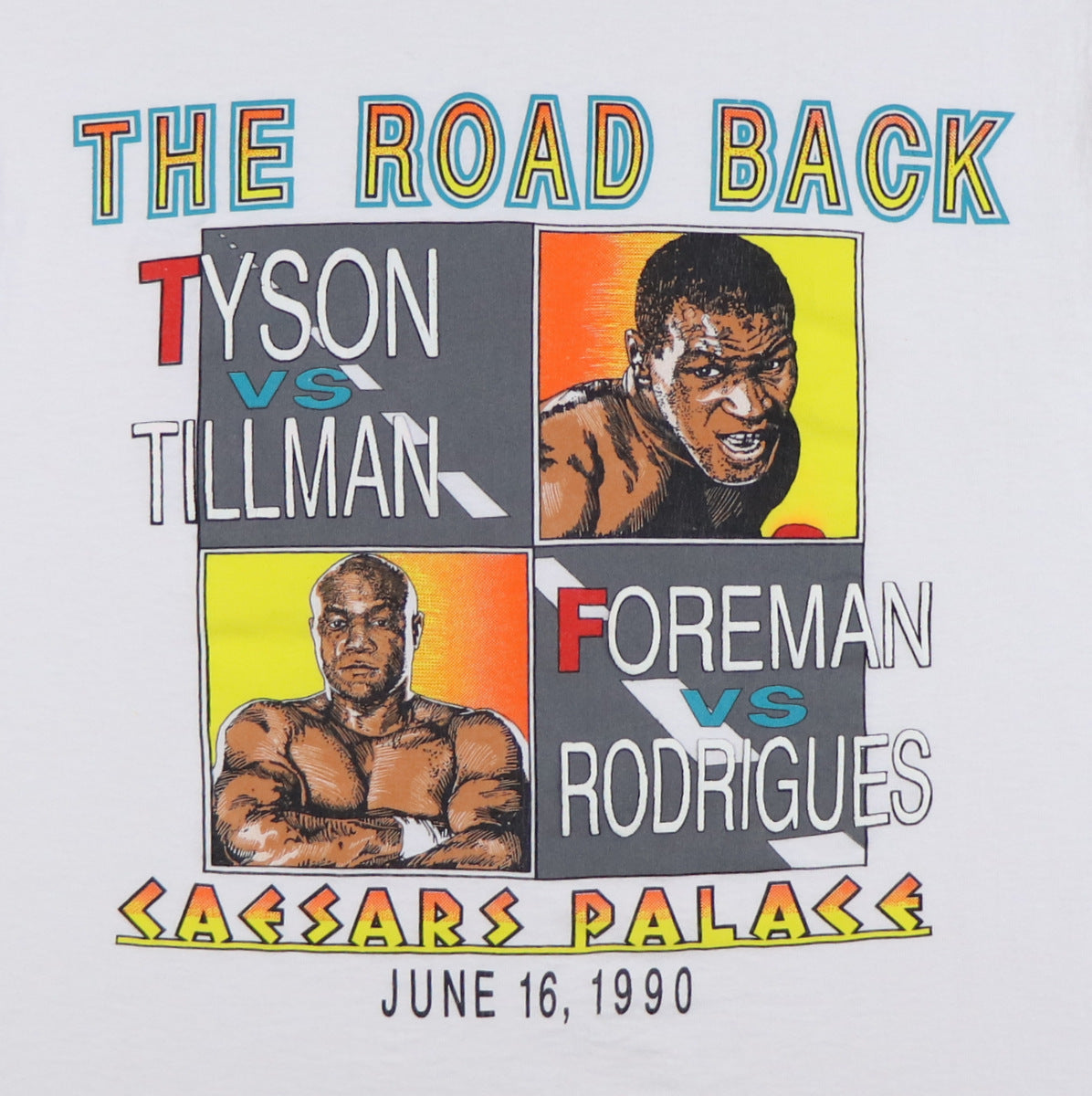 1990 Mike Tyson The Road Back Caesars Palace Event Shirt