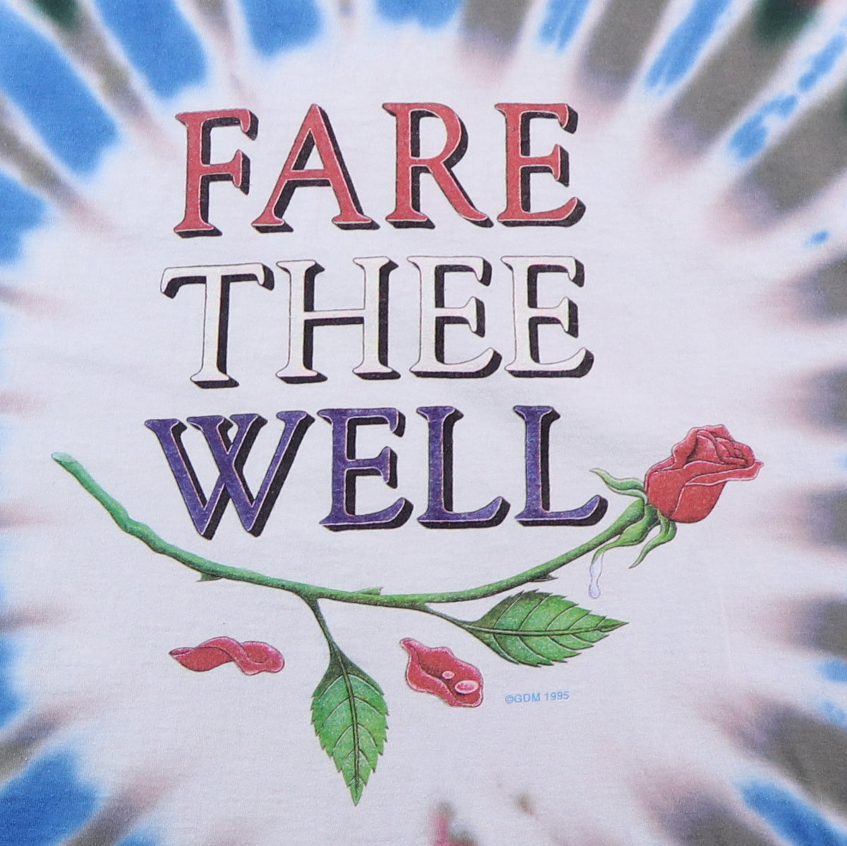 1995 Grateful Dead Fare Thee Well Tie Dye Shirt