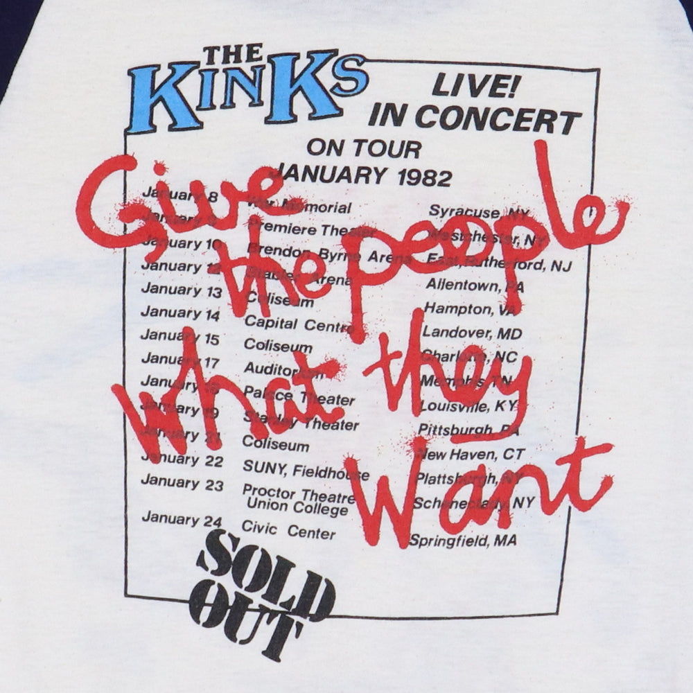 1982 The Kinks On Tour Jersey Shirt