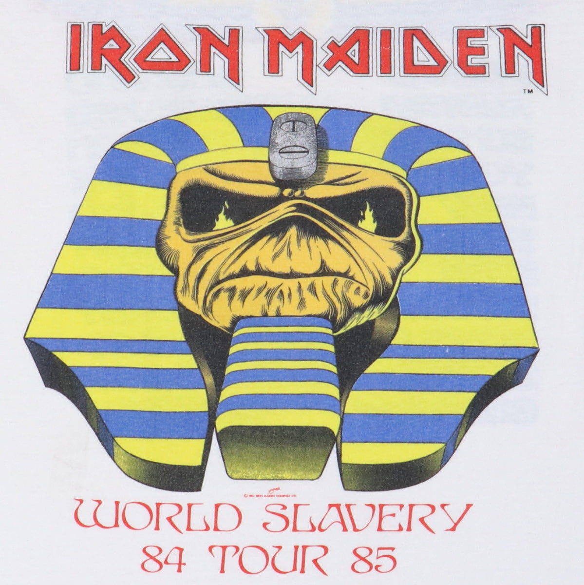 1985 Iron Maiden Powerslave World Slavery Tour Shirt