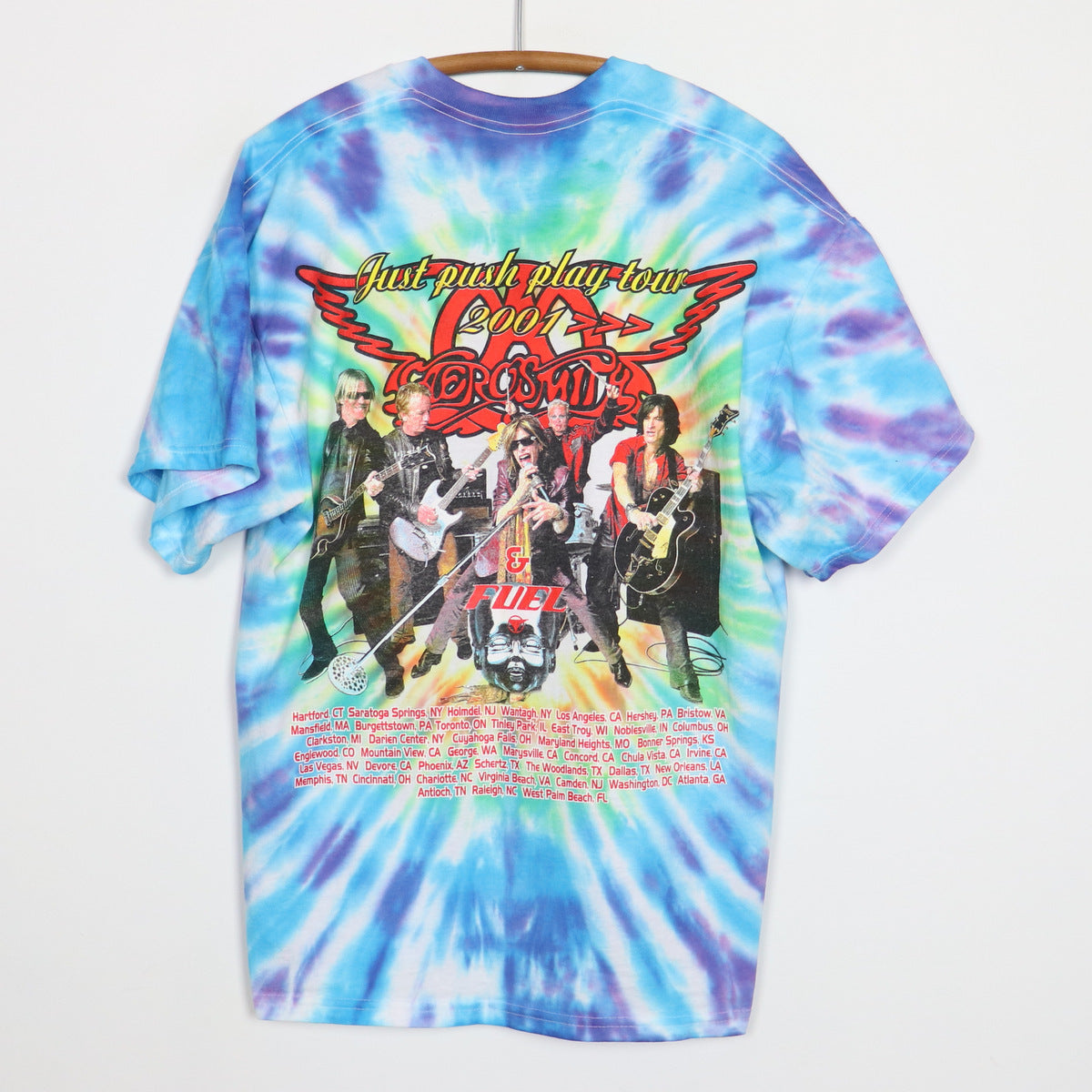 身幅55cmエアロスミス just push play 2001 Tie Dye