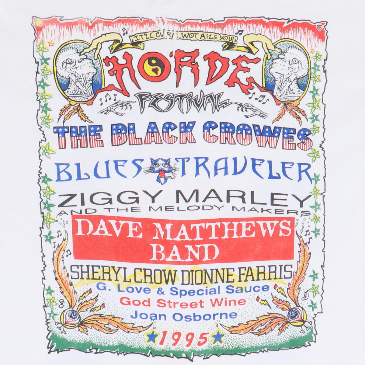 1995 Horde Festival Black Crowes Shirt