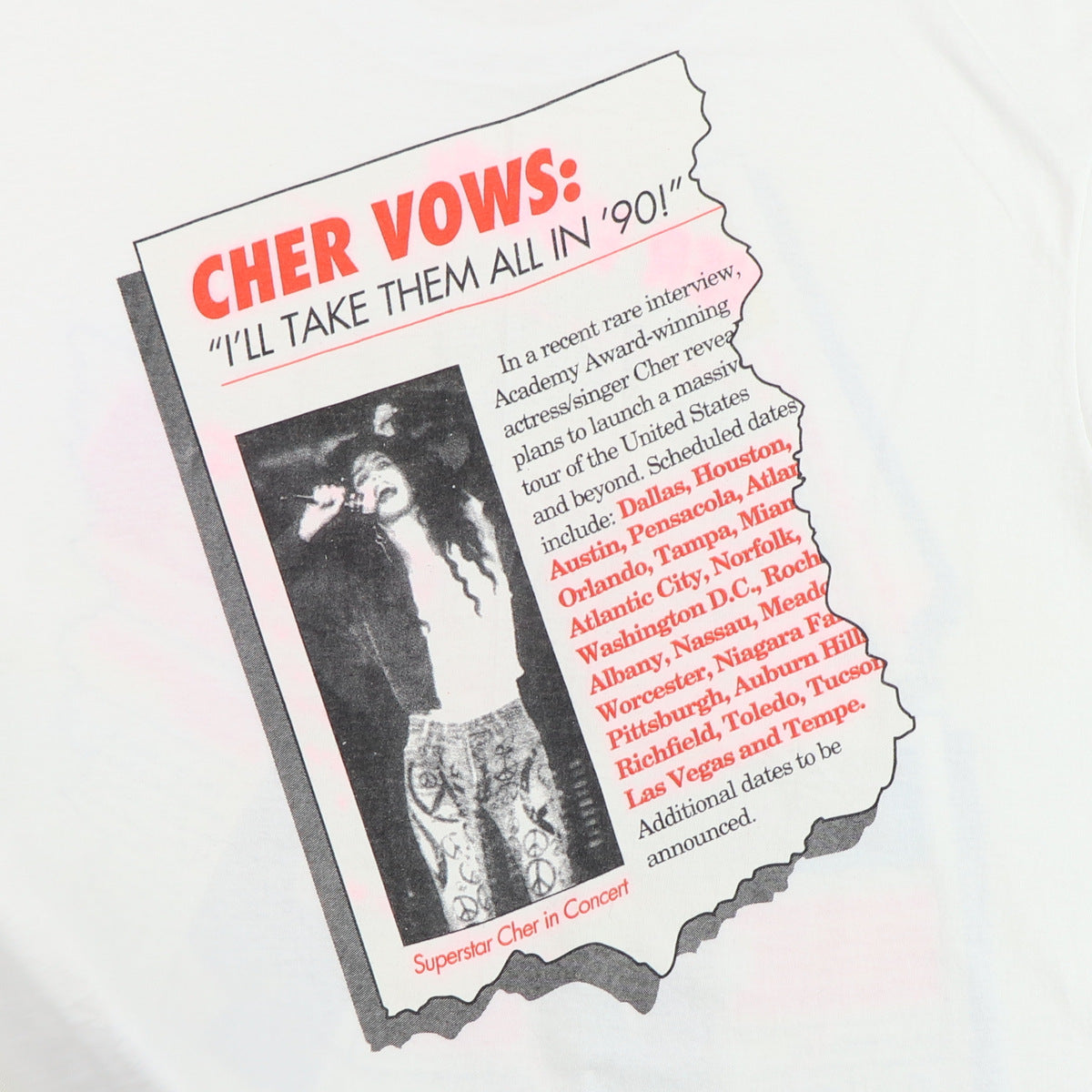 1990 Cher Irrational Enquirer Shirt