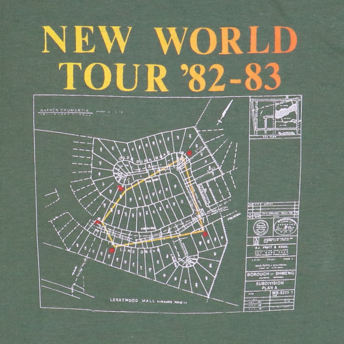 1982 Rush Signals New World Tour Shirt