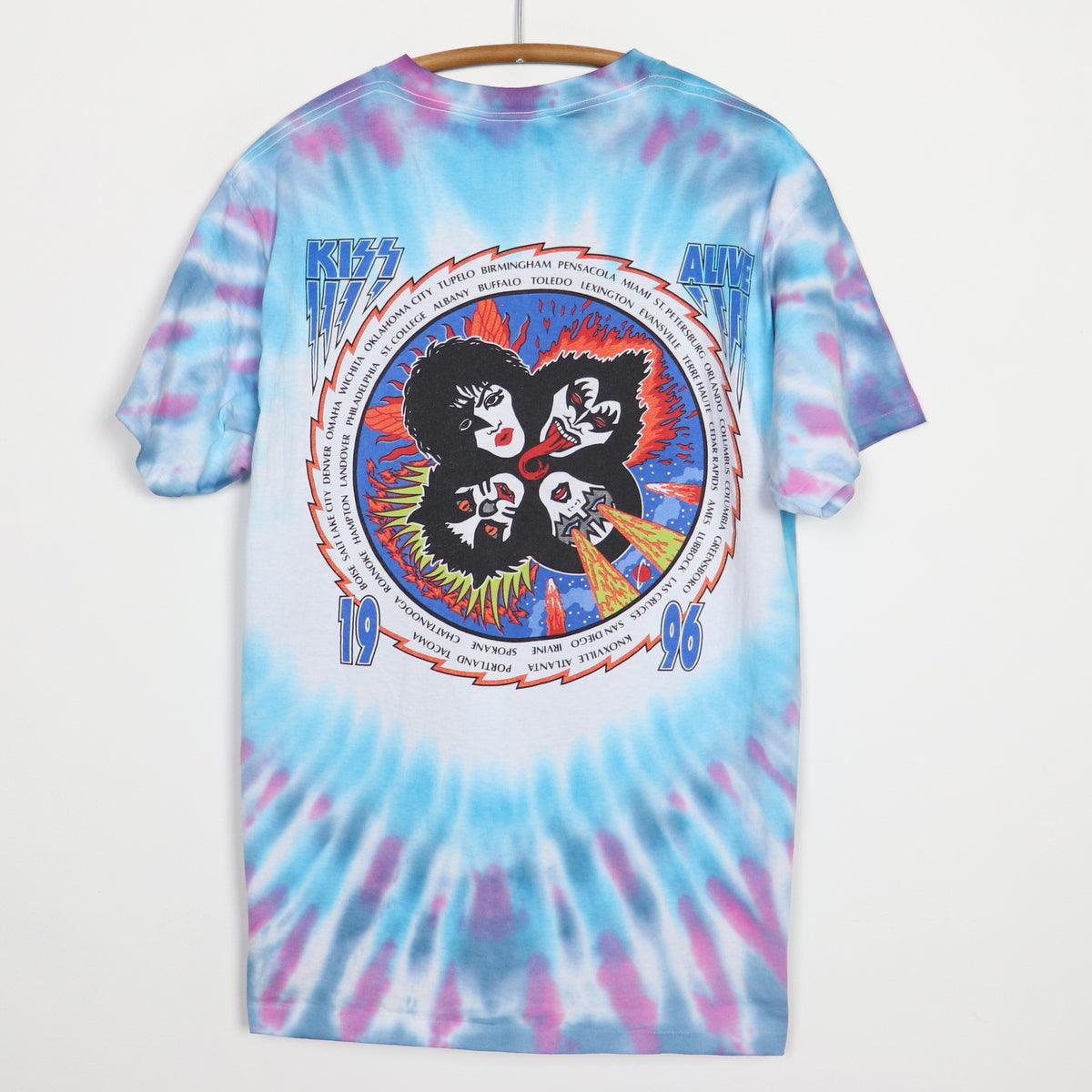 1996 Kiss Reunion Tour Tie Dye Shirt