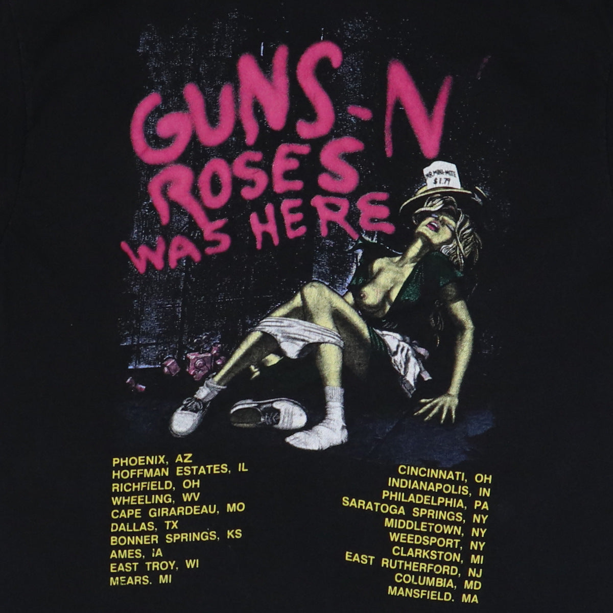 1987 Guns N Roses Robert Williams Tour Shirt