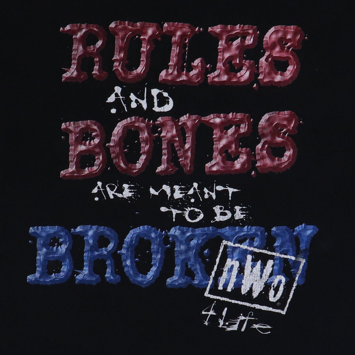 1990s NWO Rules And Bones Shirt