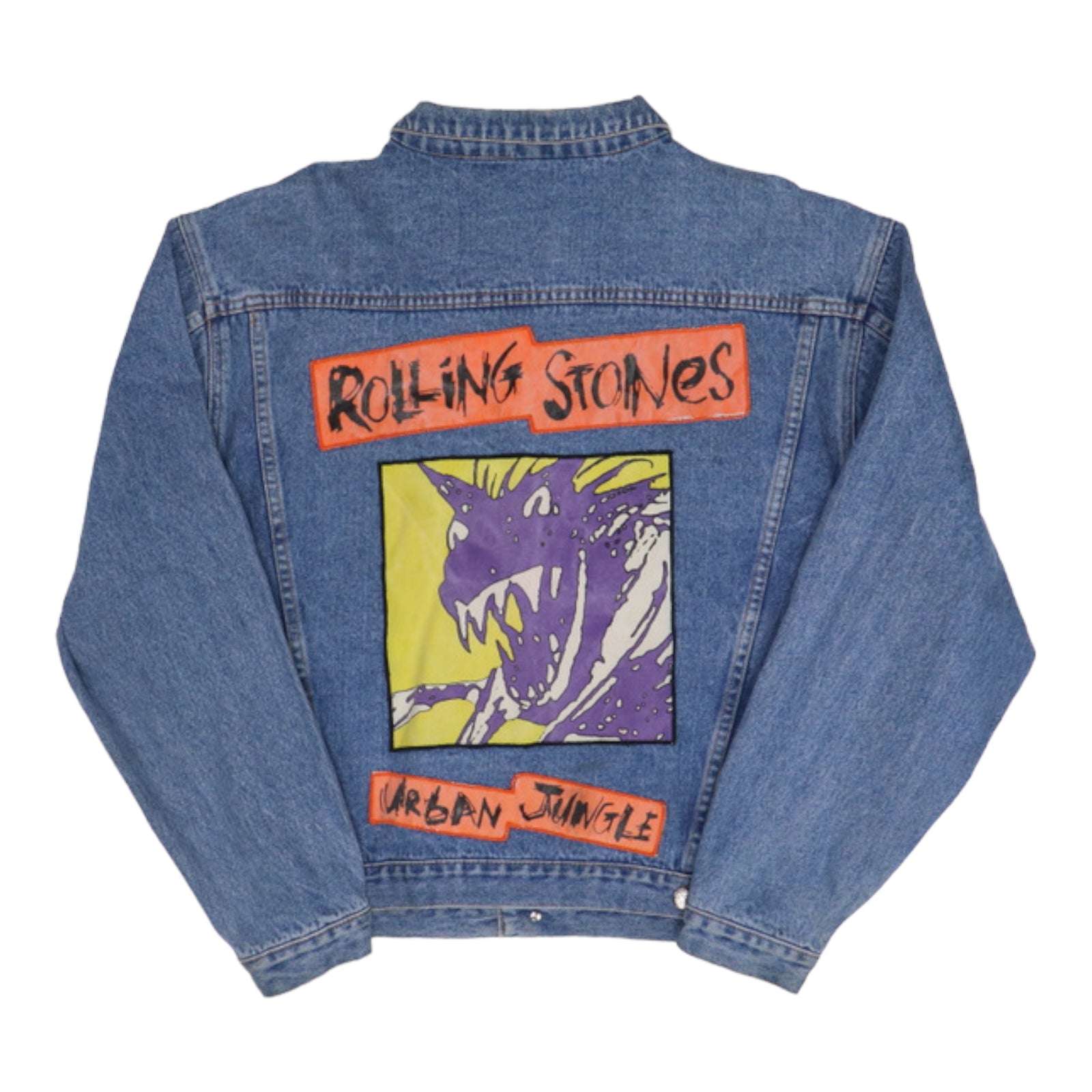 1990 Rolling Stones Urban Jungle Tour Denim Jacket – WyCo Vintage