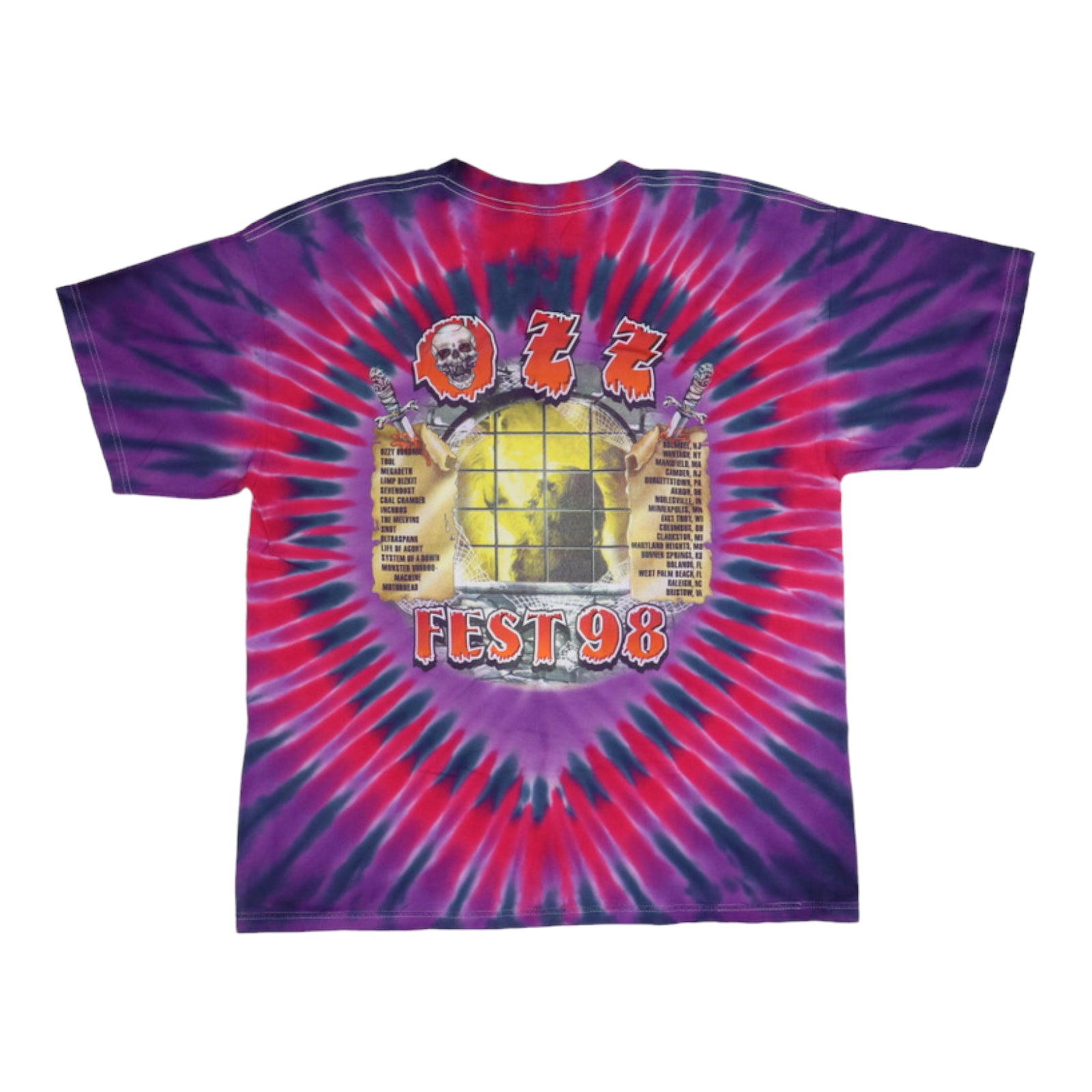 1998 Ozzfest Tour Tie Dye Shirt – WyCo Vintage