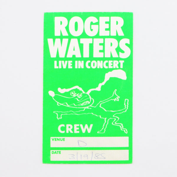 1985 Roger Waters Live In Concert Crew Pass