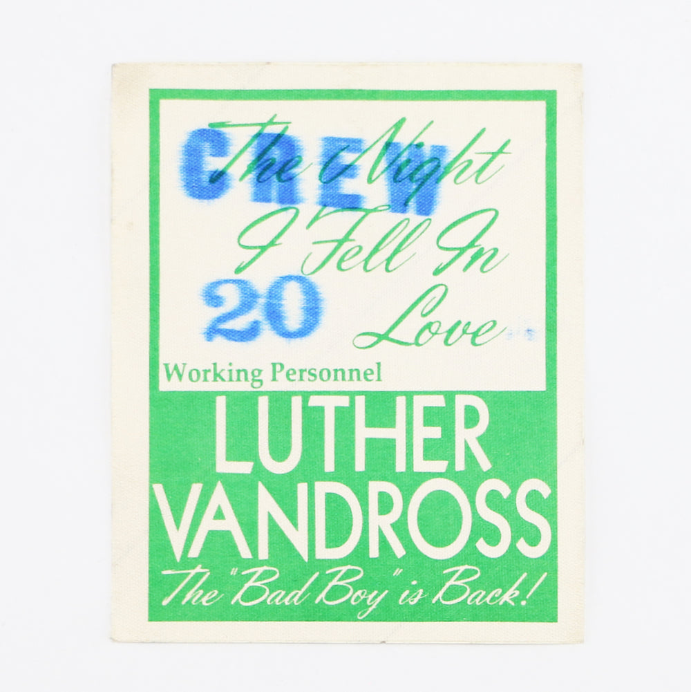 1985 Luther Vandross The Night I Fell In Love Working Personnel Crew Pass