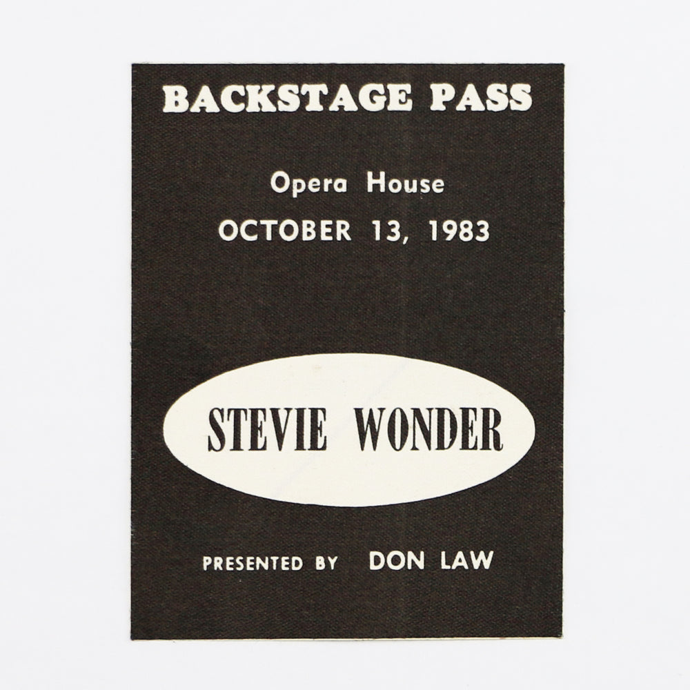 1983 Stevie Wonder Backstage Pass