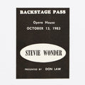 1983 Stevie Wonder Backstage Pass