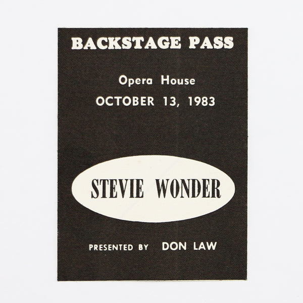 1983 Stevie Wonder Backstage Pass