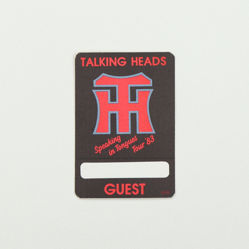 1983 Talking Heads Speaking In Tongues Tour Backstage Pass