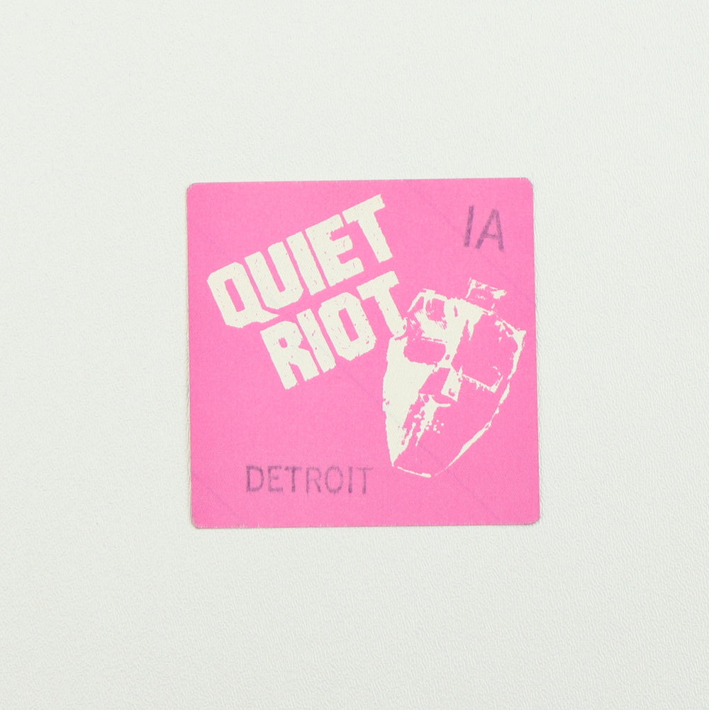 1983 Quiet Riot Metal Health Tour Backstage Pass