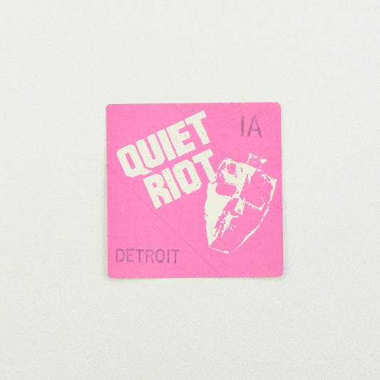 1983 Quiet Riot Metal Health Tour Backstage Pass