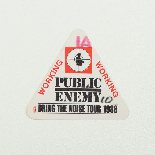 1988 Public Enemy Bring The Noise Tour Working Backstage Pass