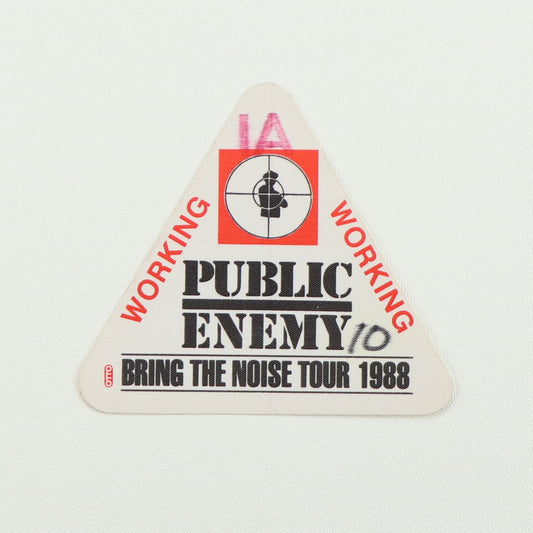 1988 Public Enemy Bring The Noise Tour Working Backstage Pass