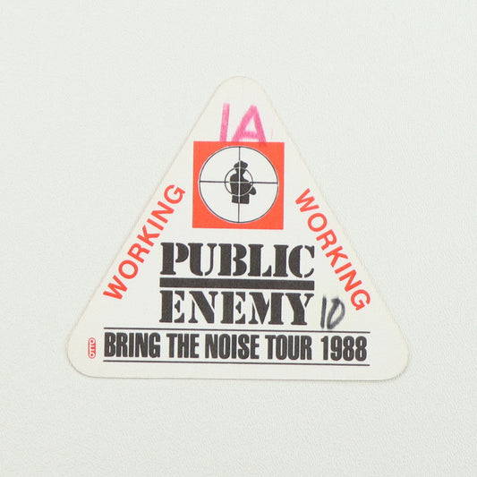 1988 Public Enemy Bring The Noise Tour Working Backstage Pass