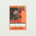 1986 Ozzy Osbourne The Ultimate Sin Tour Local Crew Backstage Pass